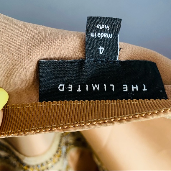 Beautiful Bronze Beaded Satin Tiered Skirt Size 4 - Picture 12 of 13